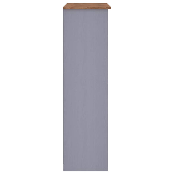 vidaXL Wardrobe 3-Door Grey 118×50×171.5 cm Pine Panama Series