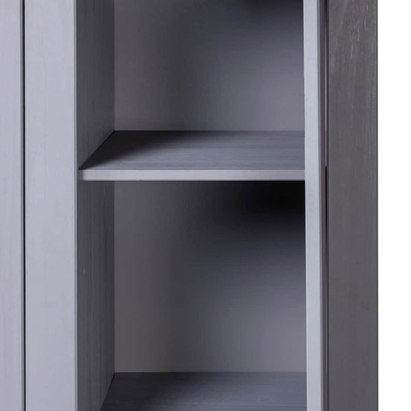 vidaXL Wardrobe 3-Door Grey 118×50×171.5 cm Pine Panama Series