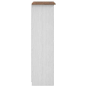 vidaXL Wardrobe 3-Door White 118x50x171.5 cm Pine Panama Series