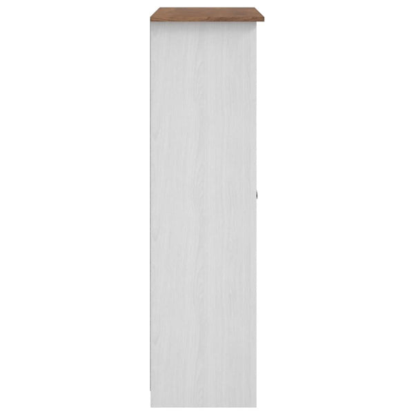 vidaXL Wardrobe 3-Door White 118x50x171.5 cm Pine Panama Series