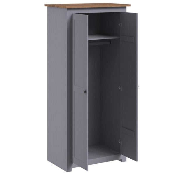 vidaXL Wardrobe Grey 80x50x171.5 cm Pinewood Panama