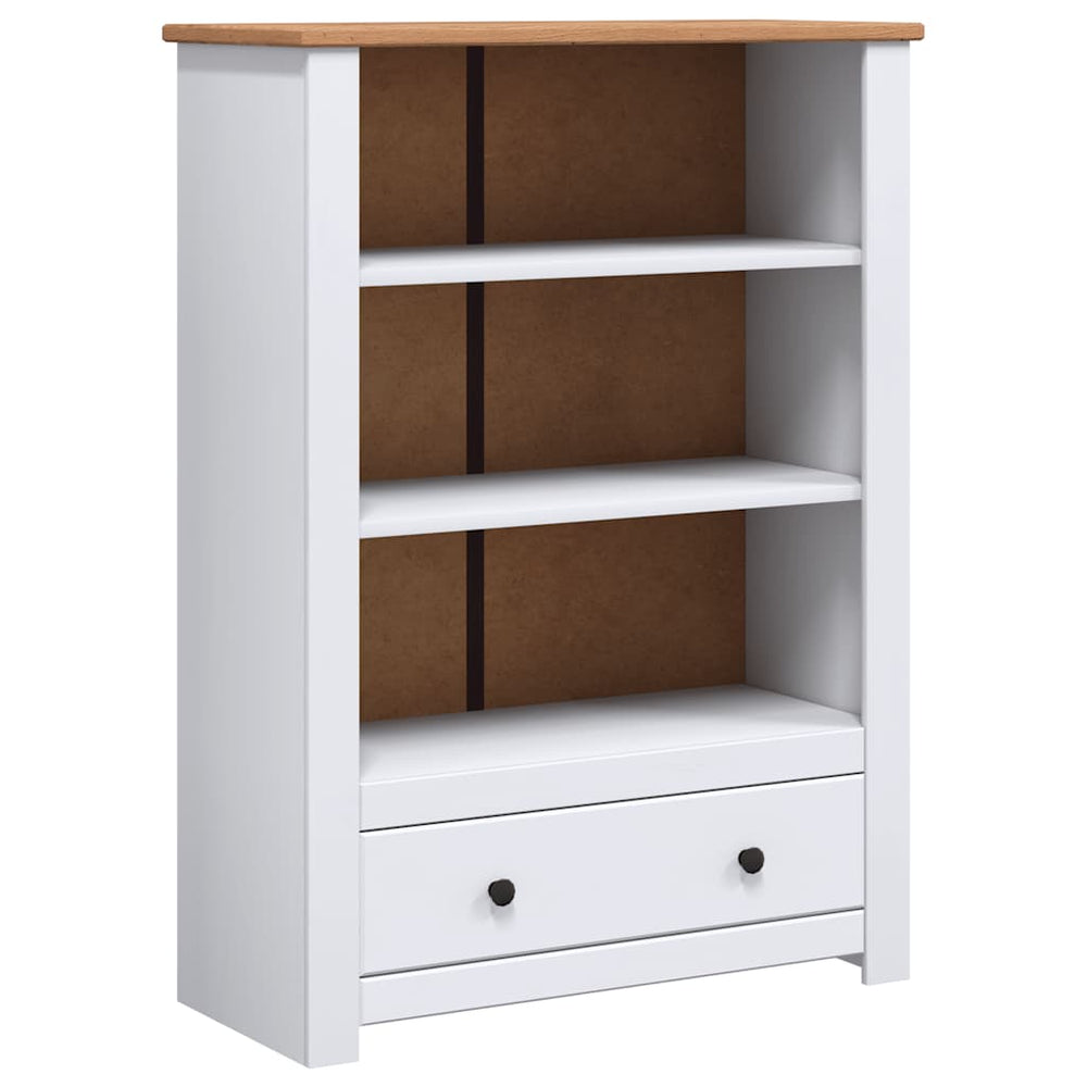 vidaXL Bookshelf White 80 x 35 x 110 cm Solid Panama Pine Wood