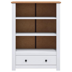 vidaXL Bookshelf White 80 x 35 x 110 cm Solid Panama Pine Wood