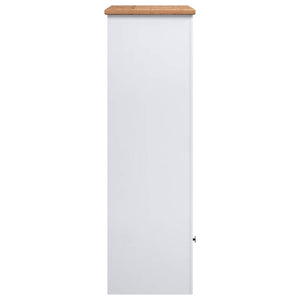 vidaXL Bookshelf White 80 x 35 x 110 cm Solid Panama Pine Wood