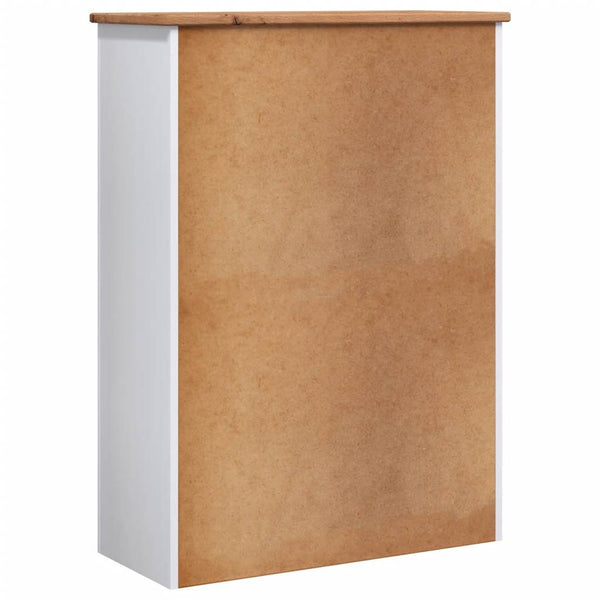 vidaXL Bookshelf White 80 x 35 x 110 cm Solid Panama Pine Wood