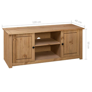 vidaXL TV Cabinet 120 x 40 x 50 cm Solid Panama Pine Wood