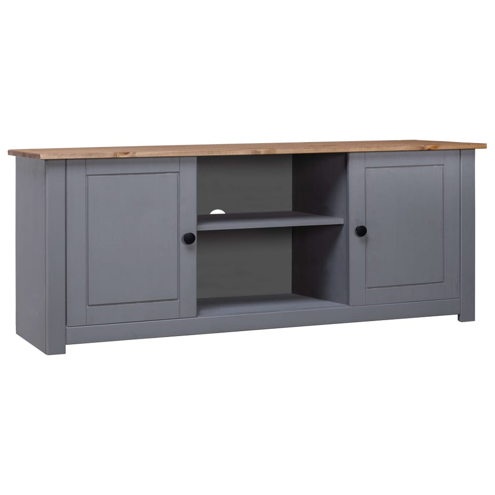 vidaXL TV Cabinet Grey 120x40x50 cm Solid Panama Pine Wood