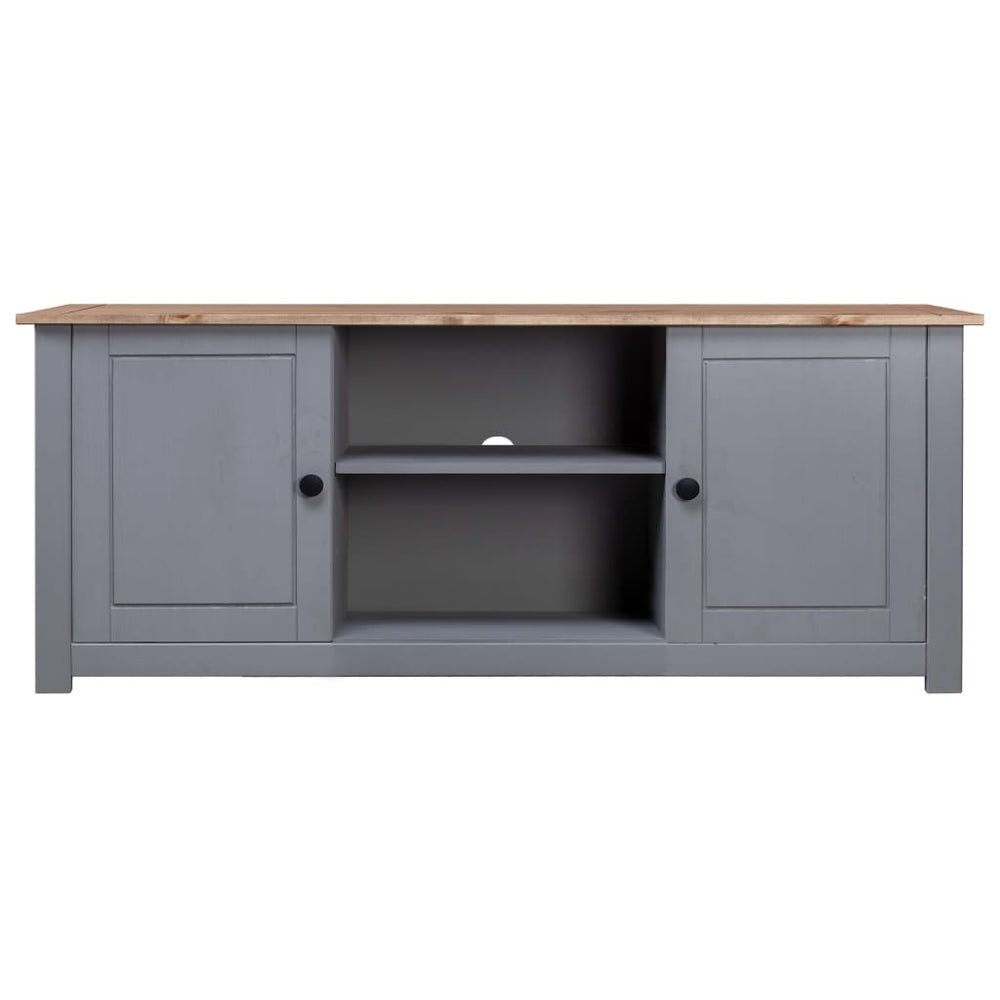 vidaXL TV Cabinet Grey 120x40x50 cm Solid Panama Pine Wood