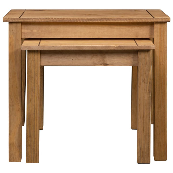 vidaXL Nesting Tables 2 pcs Solid Pinewood Panama