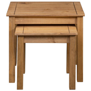 vidaXL Nesting Tables 2 pcs Solid Pinewood Panama