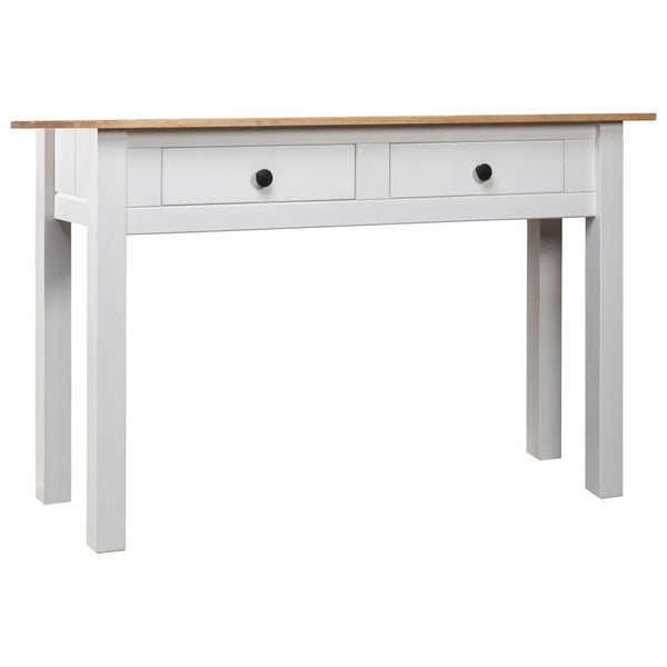 vidaXL Console Table White 110x40x72 cm Pine Wood Panama