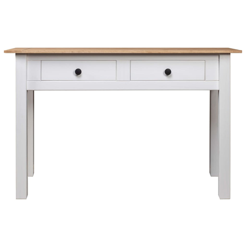 vidaXL Console Table White 110x40x72 cm Pine Wood Panama