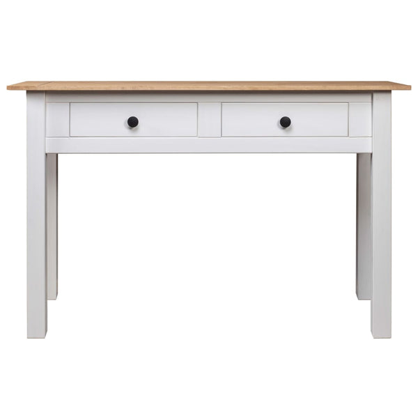 vidaXL Console Table White 110x40x72 cm Pine Wood Panama