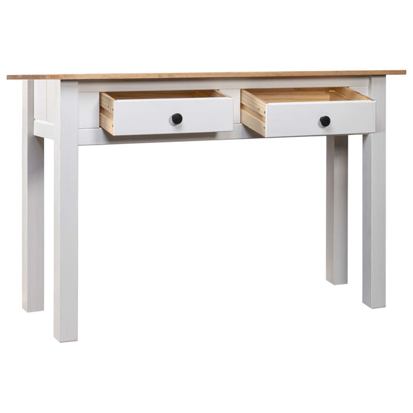 vidaXL Console Table White 110x40x72 cm Pine Wood Panama