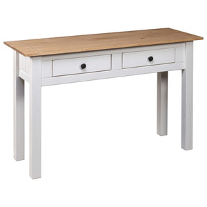 vidaXL Console Table White 110x40x72 cm Pine Wood Panama