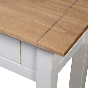 vidaXL Console Table White 110x40x72 cm Pine Wood Panama
