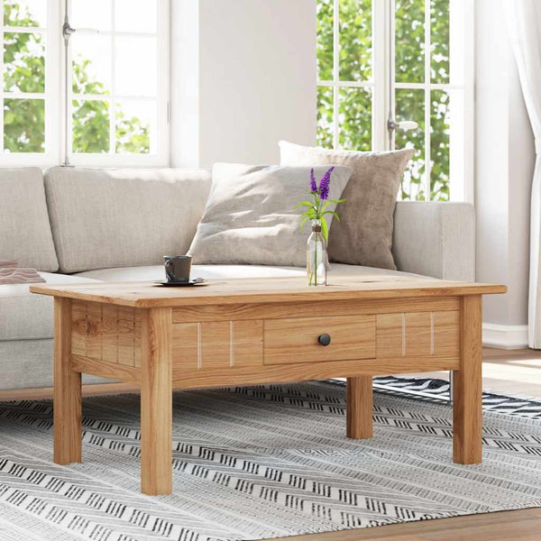 vidaXL Coffee Table 100x60x43.5 cm Solid Panama Pine Wood