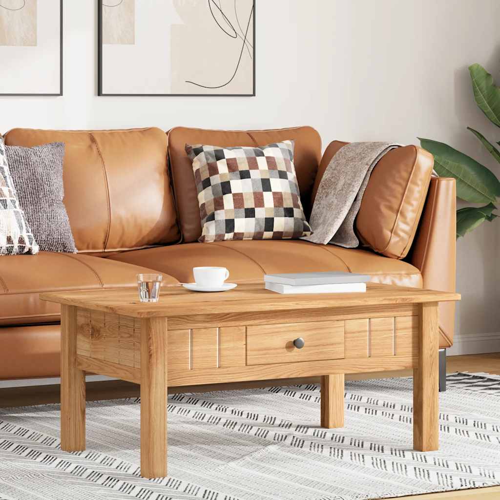 vidaXL Coffee Table 100x60x43.5 cm Solid Panama Pine Wood