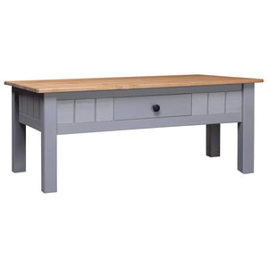 vidaXL Coffee Table Grey 100x60x43.5 cm Solid Panama Pine Wood