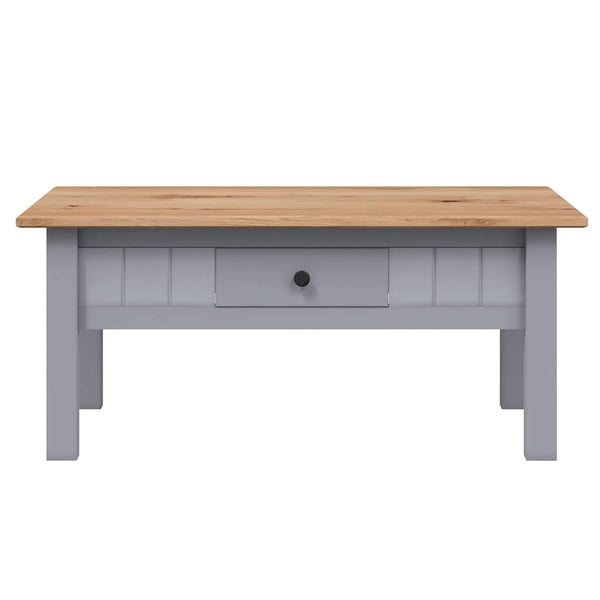 vidaXL Coffee Table Grey 100x60x43.5 cm Solid Panama Pine Wood