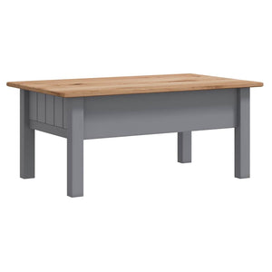 vidaXL Coffee Table Grey 100x60x43.5 cm Solid Panama Pine Wood