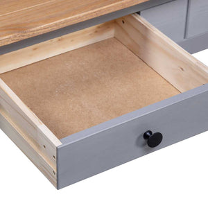 vidaXL Coffee Table Grey 100x60x43.5 cm Solid Panama Pine Wood