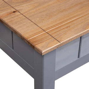 vidaXL Coffee Table Grey 100x60x43.5 cm Solid Panama Pine Wood
