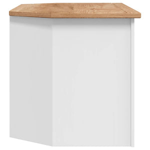 vidaXL Corner TV Cabinet White 93 x 49 x 49 cm Solid Panama Pine