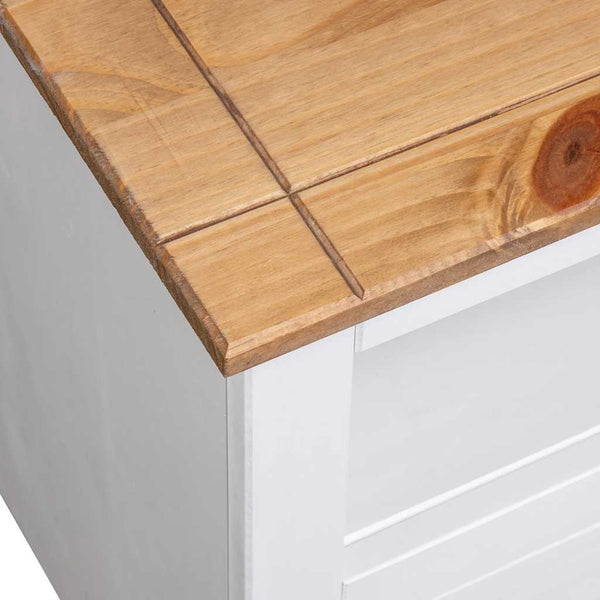 vidaXL Corner TV Cabinet White 93 x 49 x 49 cm Solid Panama Pine