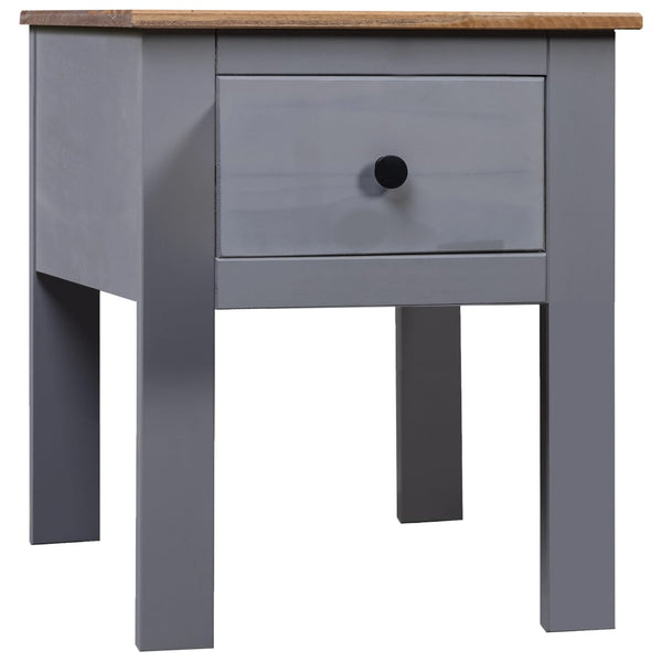 vidaXL Bedside Cabinet Grey 46x40x57 cm Pinewood Panama