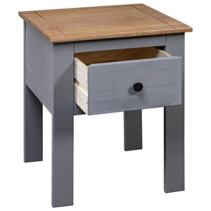vidaXL Bedside Cabinet Grey 46x40x57 cm Pinewood Panama