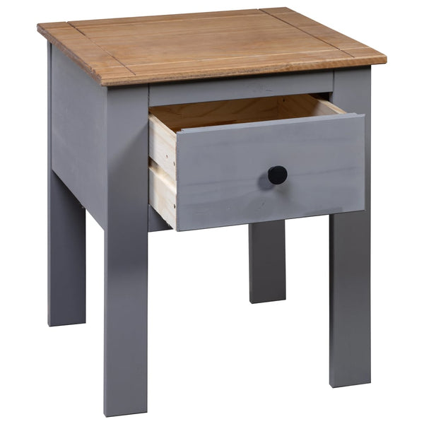 vidaXL Bedside Cabinet Grey 46x40x57 cm Pinewood Panama