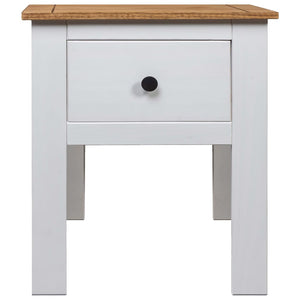 vidaXL Bedside Cabinet White 46x40x57 cm Pine Wood Panama