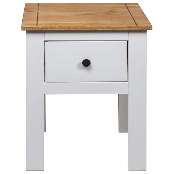vidaXL Bedside Cabinet White 46x40x57 cm Pine Wood Panama