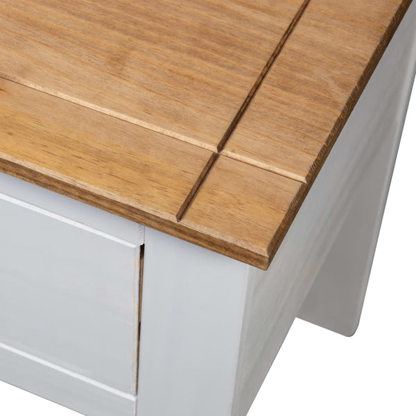 vidaXL Bedside Cabinet White 46x40x57 cm Pine Wood Panama