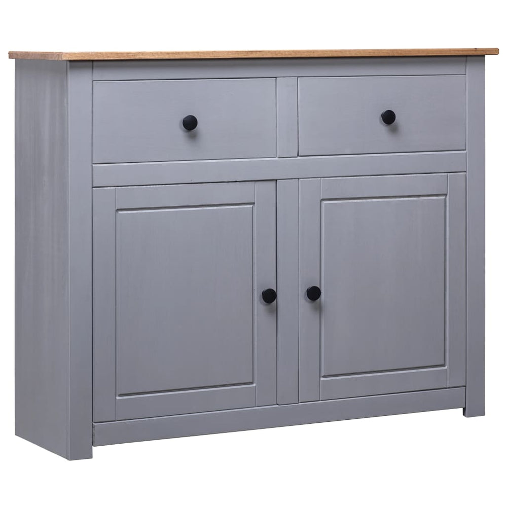 vidaXL Sideboard Grey 93x40x80 cm Solid Pine Panama Range