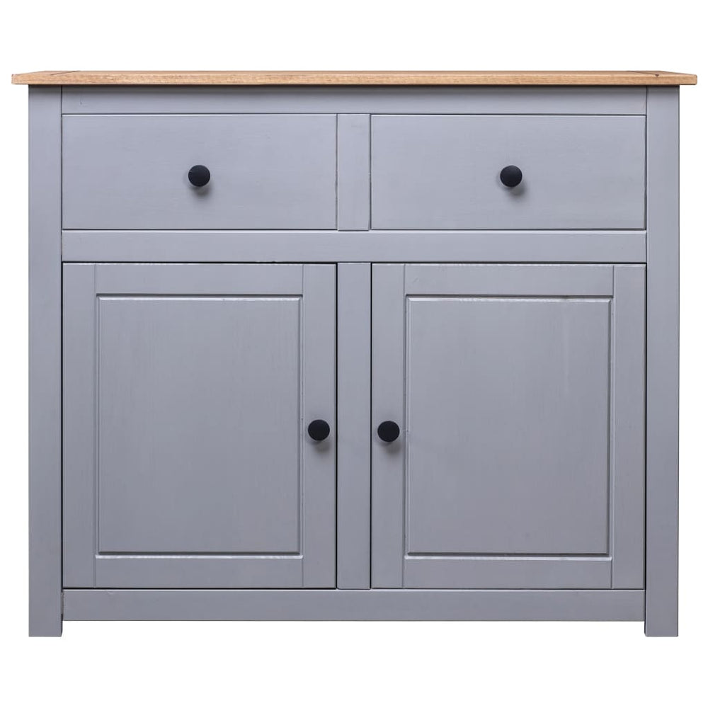 vidaXL Sideboard Grey 93x40x80 cm Solid Pine Panama Range
