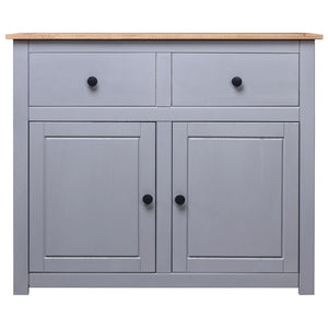 vidaXL Sideboard Grey 93x40x80 cm Solid Pine Panama Range
