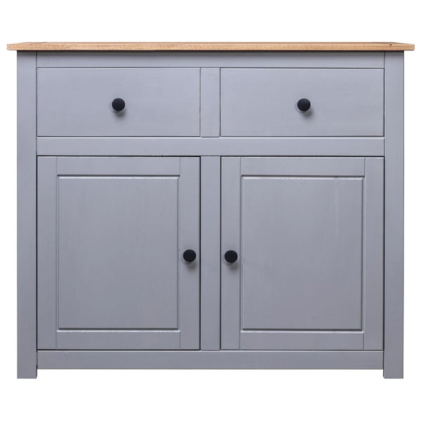 vidaXL Sideboard Grey 93x40x80 cm Solid Pine Panama Range