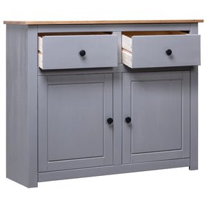 vidaXL Sideboard Grey 93x40x80 cm Solid Pine Panama Range