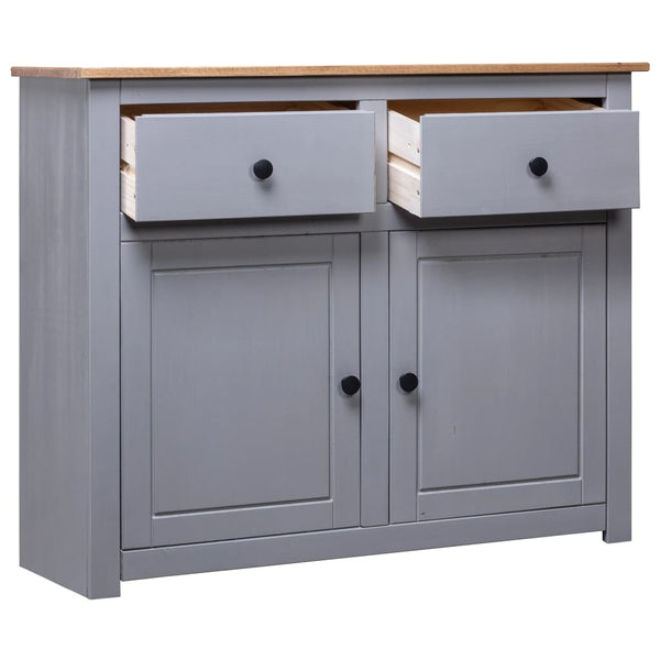 vidaXL Sideboard Grey 93x40x80 cm Solid Pine Panama Range