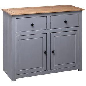 vidaXL Sideboard Grey 93x40x80 cm Solid Pine Panama Range