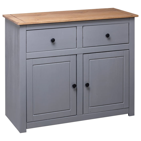 vidaXL Sideboard Grey 93x40x80 cm Solid Pine Panama Range