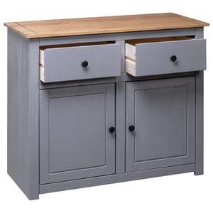 vidaXL Sideboard Grey 93x40x80 cm Solid Pine Panama Range