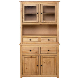 vidaXL Highboard 93x40.5x180 cm Solid Pine Panama
