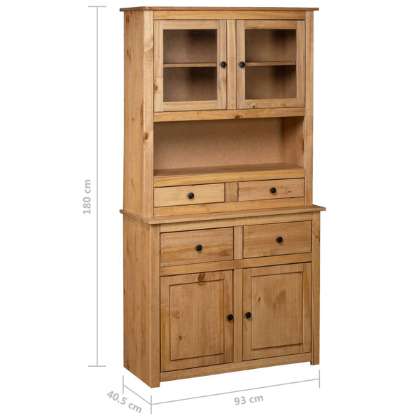 vidaXL Highboard 93x40.5x180 cm Solid Pine Panama