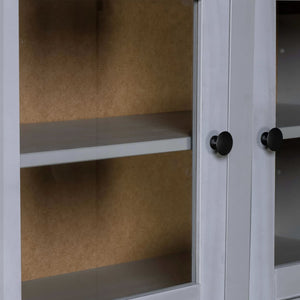 vidaXL Highboard Grey 93x40.5x180 cm Pinewood Panama