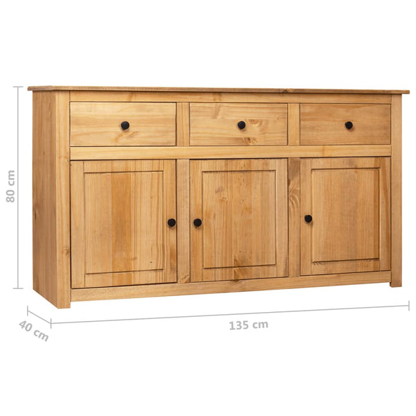 vidaXL Sideboard 135 x 40 x 80 cm Solid Panama Pine