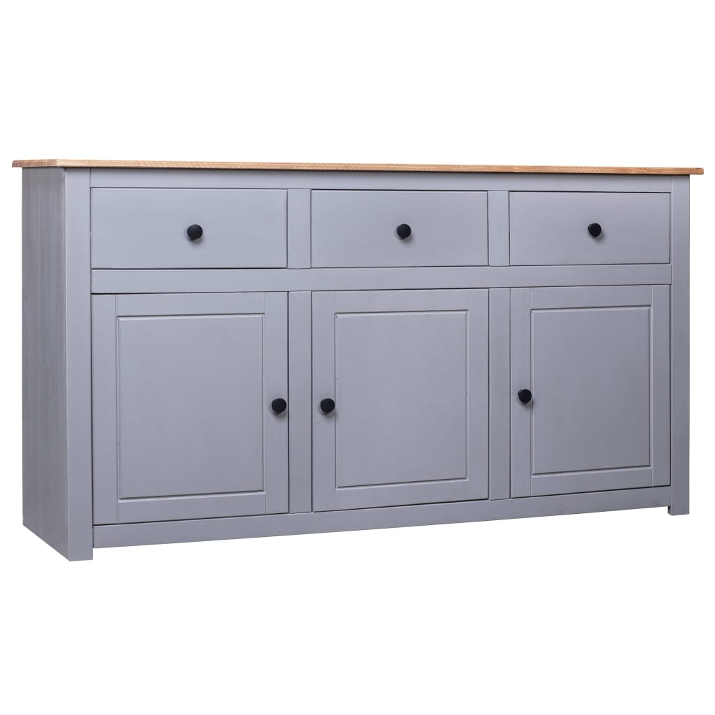 vidaXL Sideboard Grey 135x40x80 cm Pinewood Panama