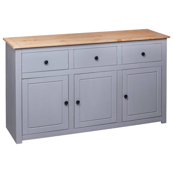 vidaXL Sideboard Grey 135x40x80 cm Pinewood Panama